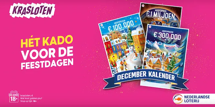 Nederlandse Loterij lanceert reclame voor Decemberkalender 2025